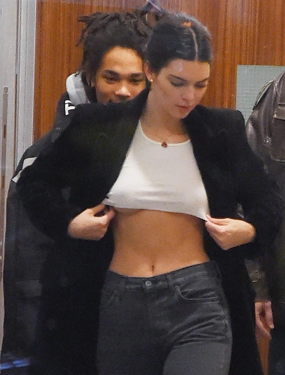 Kendall Jenner Flashes Underboob in NYC With Bella Hadid