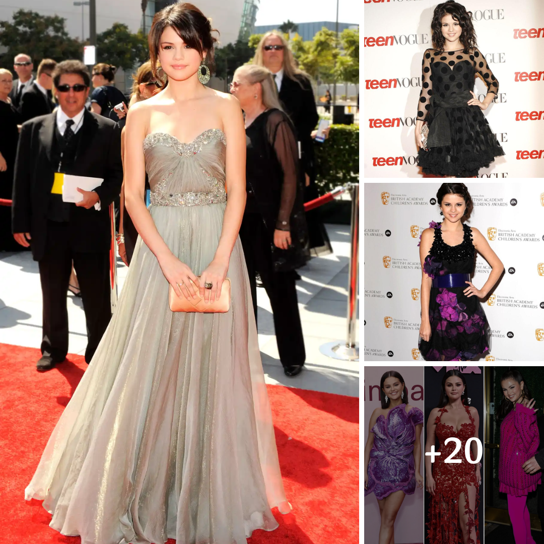 Selena Gomez’s Glitzy and Graceful Style Evolution: From Skinny Jeans to Bedazzled Gowns