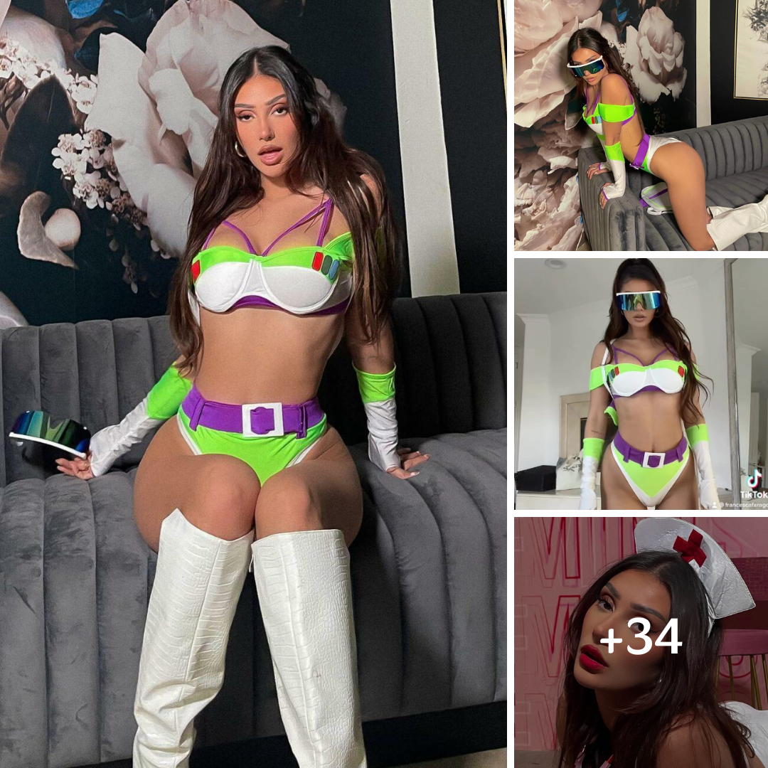 Francesca Farago Flaunts A Buzz Lightyear Bikini For Halloween