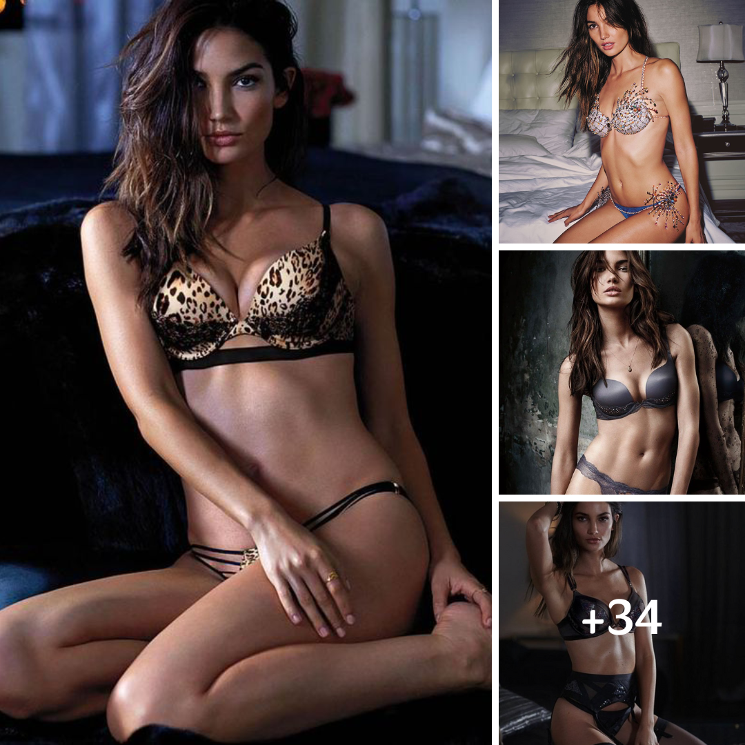 Victoria’s Secret Angel Lily Aldridge looks devilishly HOT in push-up bras and suspenders