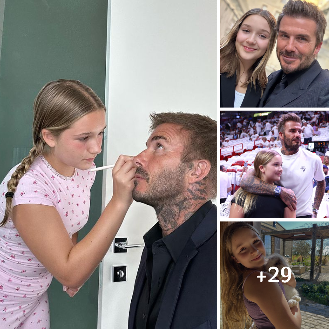 David Beckham Lets Daughter Harper, 12, Do His Makeup In Adorable New Photo