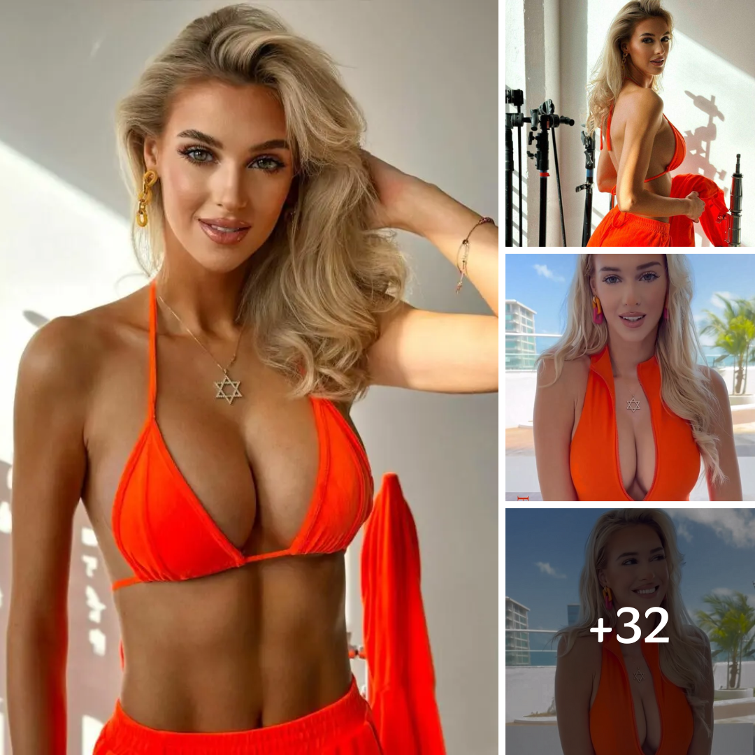 Veronika Rajek In Her High-Cut Swimsuit Says ‘Orange Is The New Red’