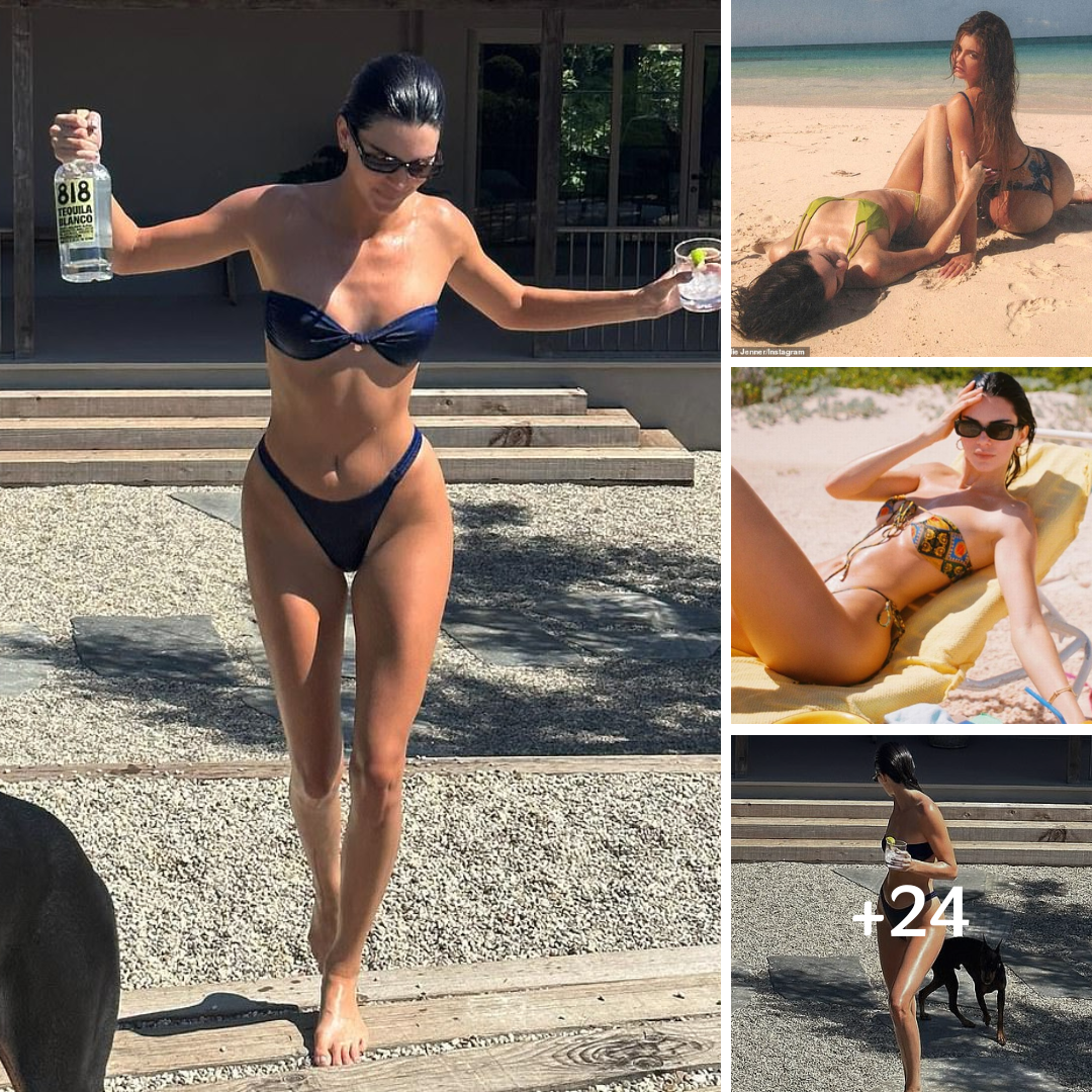 Kendall Jenner, 27, poses in tiny bikini as she is hilariously trolled by half-sister Khloe Kardashian, 39: ‘Shut up – we know you’re amazing’