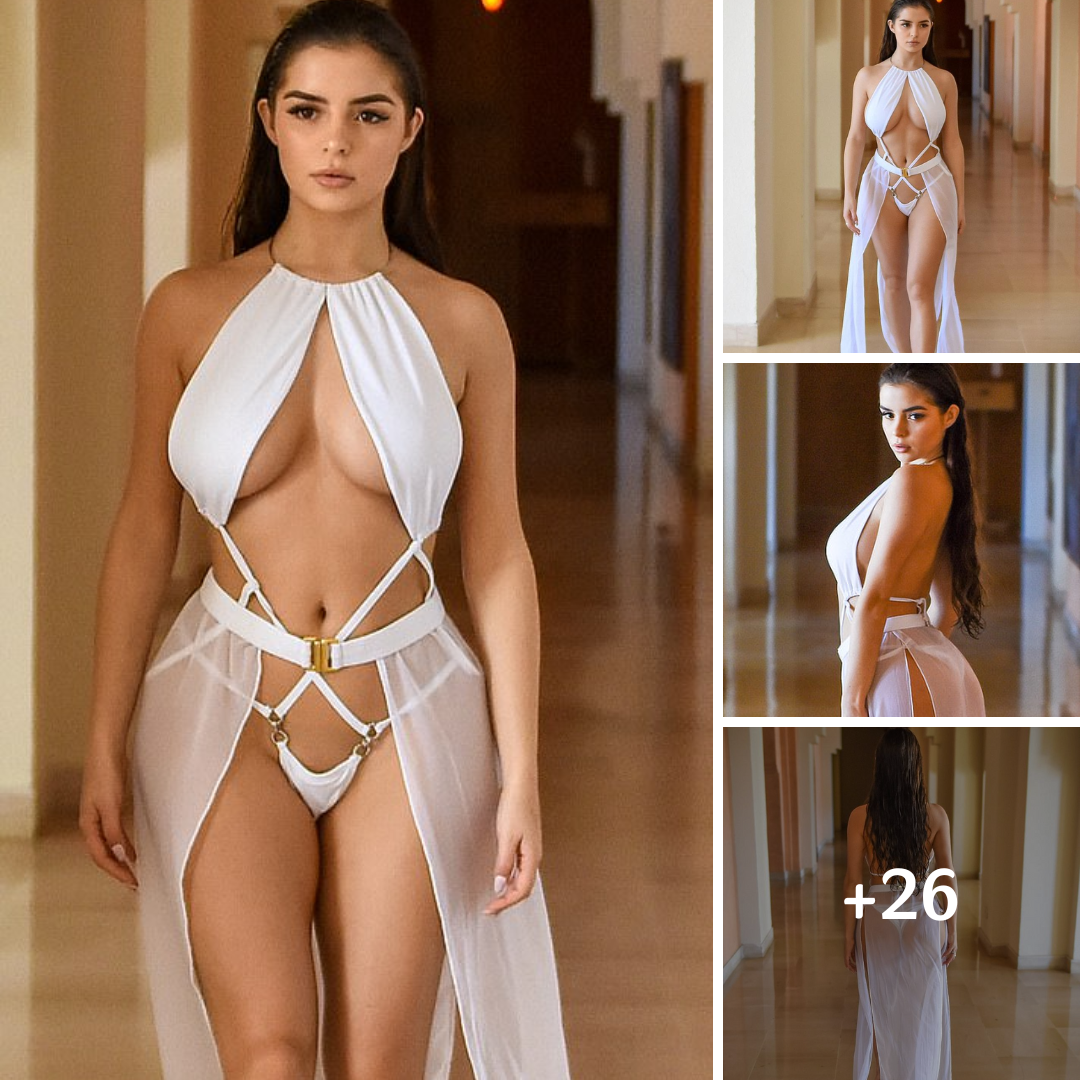 Demi Rose PICTURE EXCLUSIVE: Model barely contains her modesty in an eye-watering white bikini