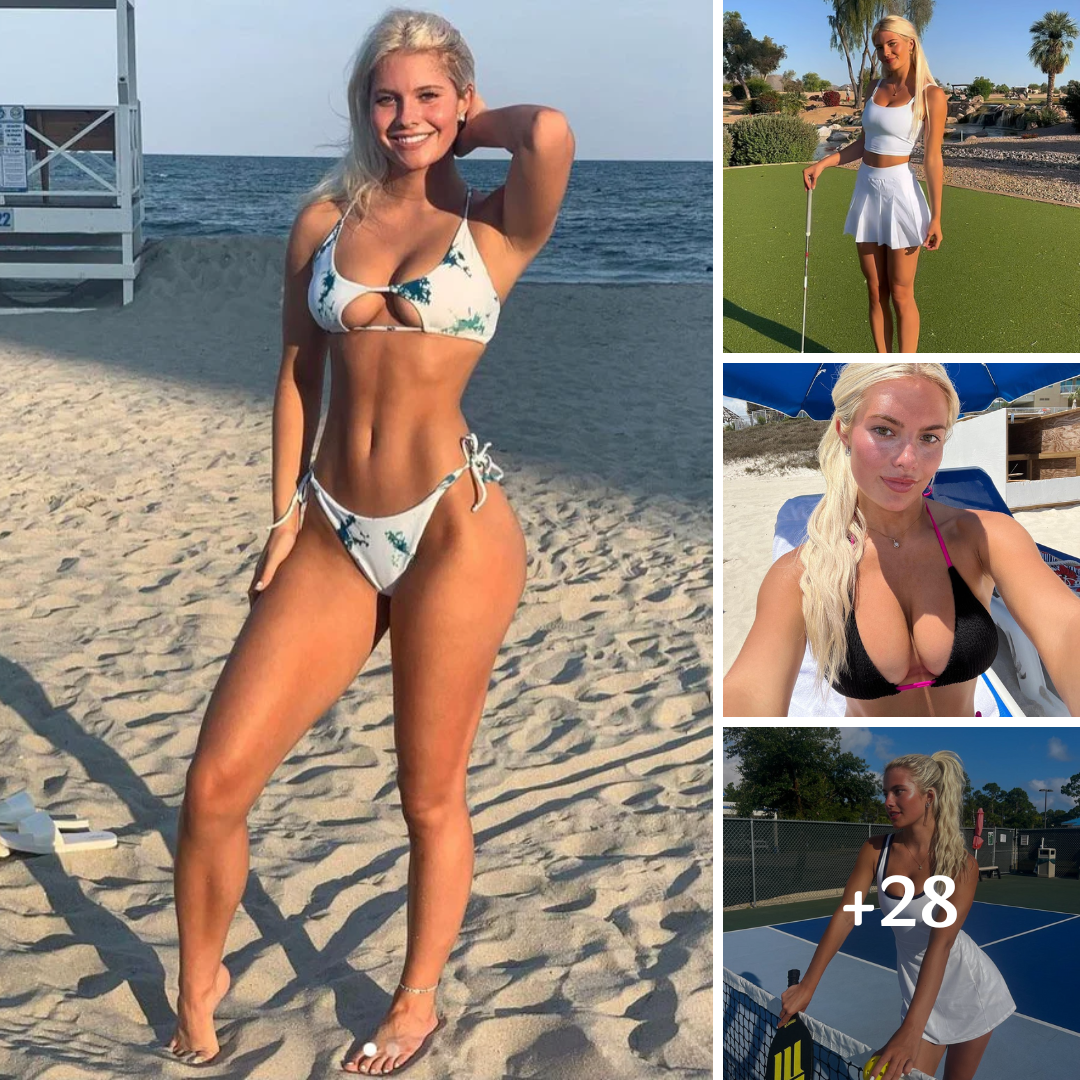 College basketball star Hannah White stuns in busty black bikini snaps as fans claim she’s ‘Barbie personified’