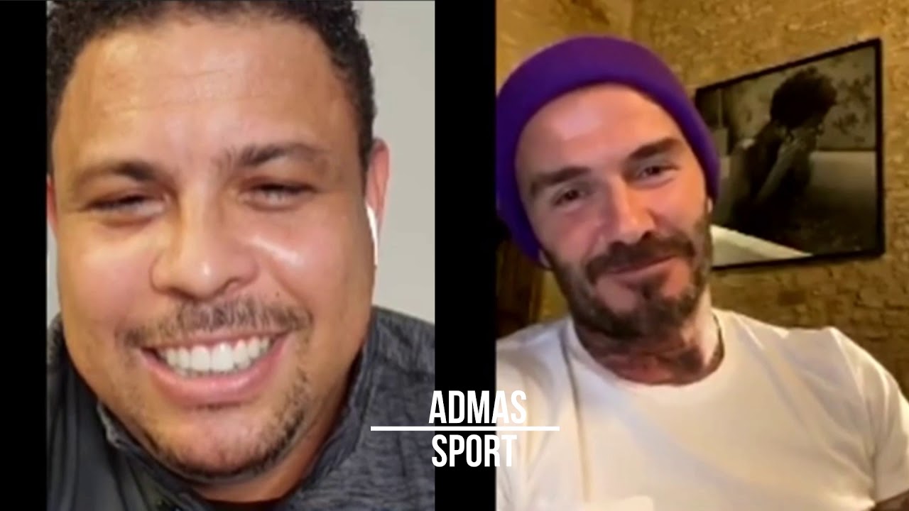 Ronaldo Nazario on the video-call with David Beckham - YouTube