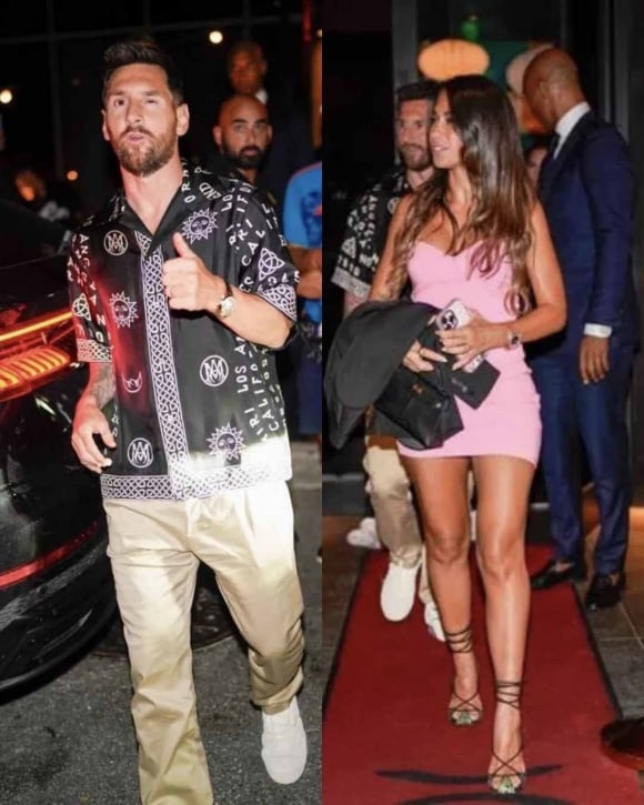 Los Messi y los Beckham cenaron por primera vez juntos: Antonela Roccuzzo  deslumbró con su look Barbiecore