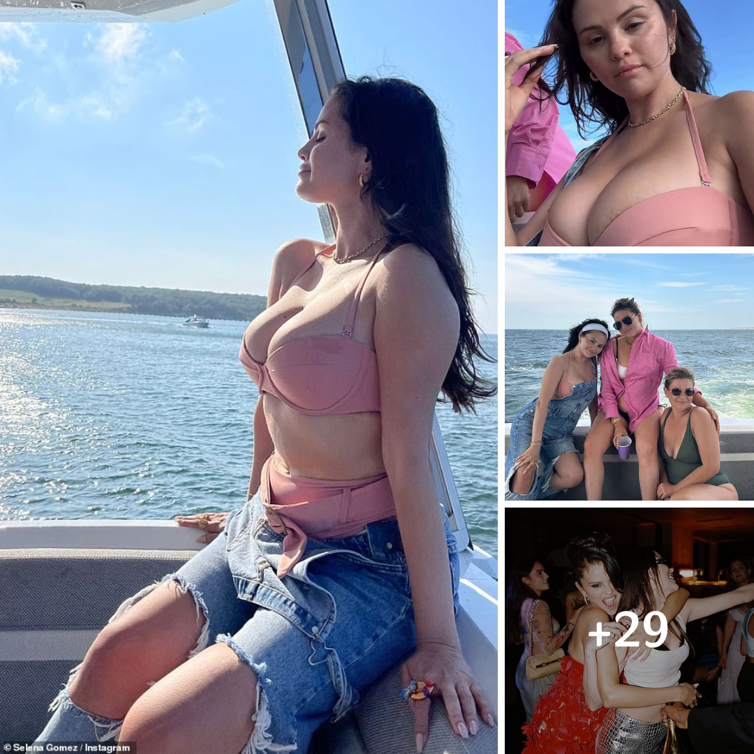 Selena Gomez puts her VERY ample assets on display in a pink bikini while yachting with friends… a week after celebrating her 31st birthday in LA