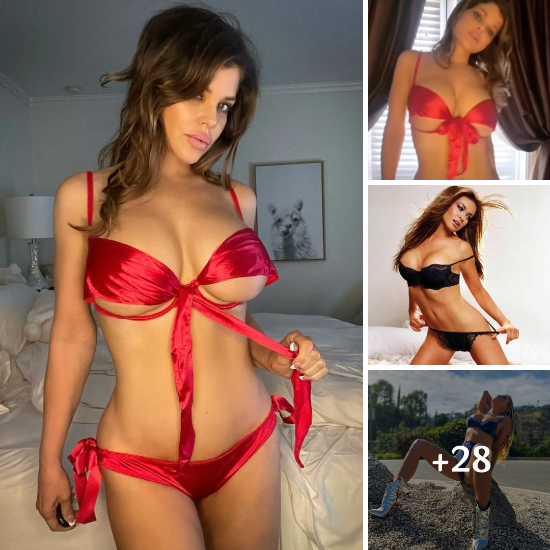 Donna D’Errico ‘Came To Slay’ Cyber Monday In Red Lingerie