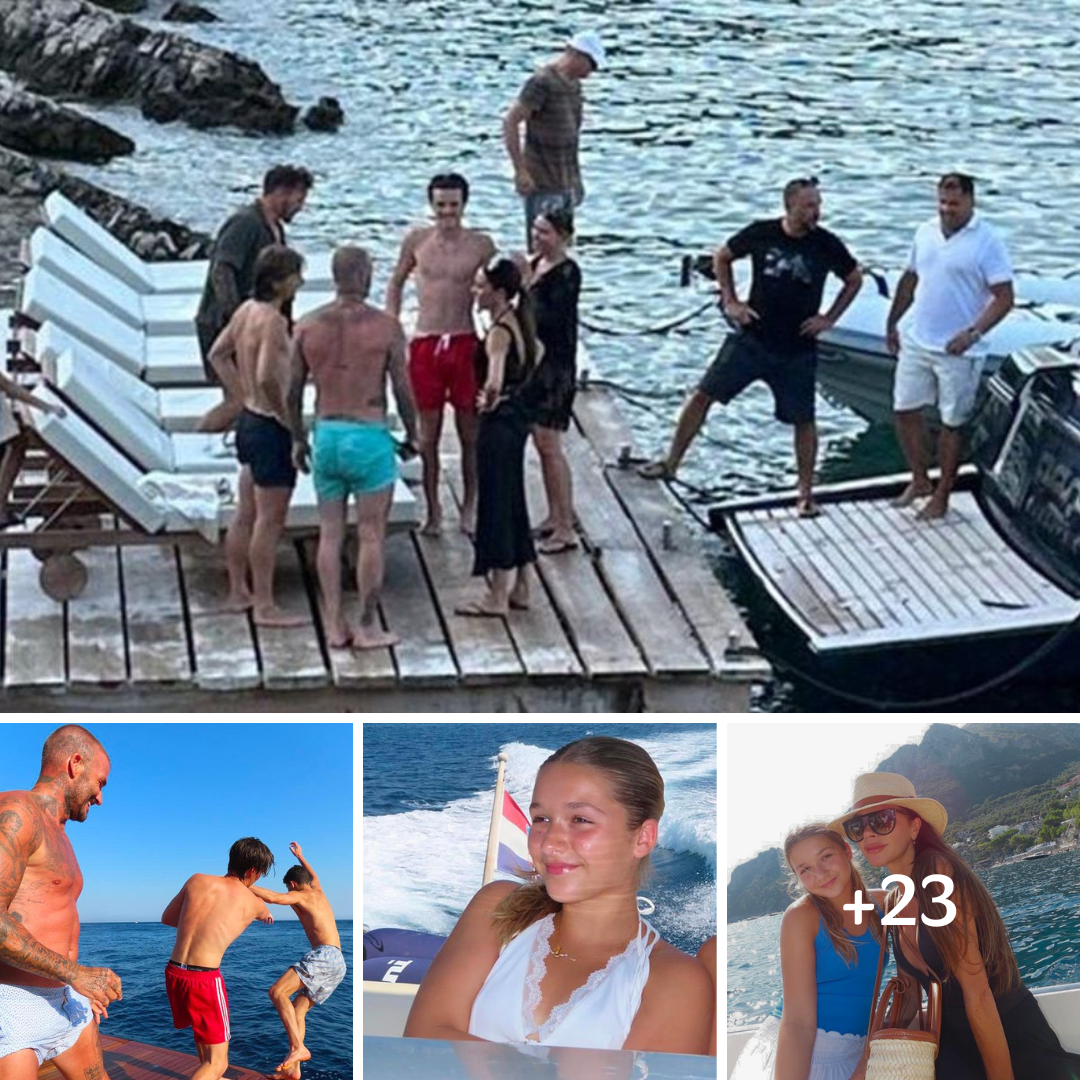 Luka Modrić and the Beckhams catch up on Croatian island