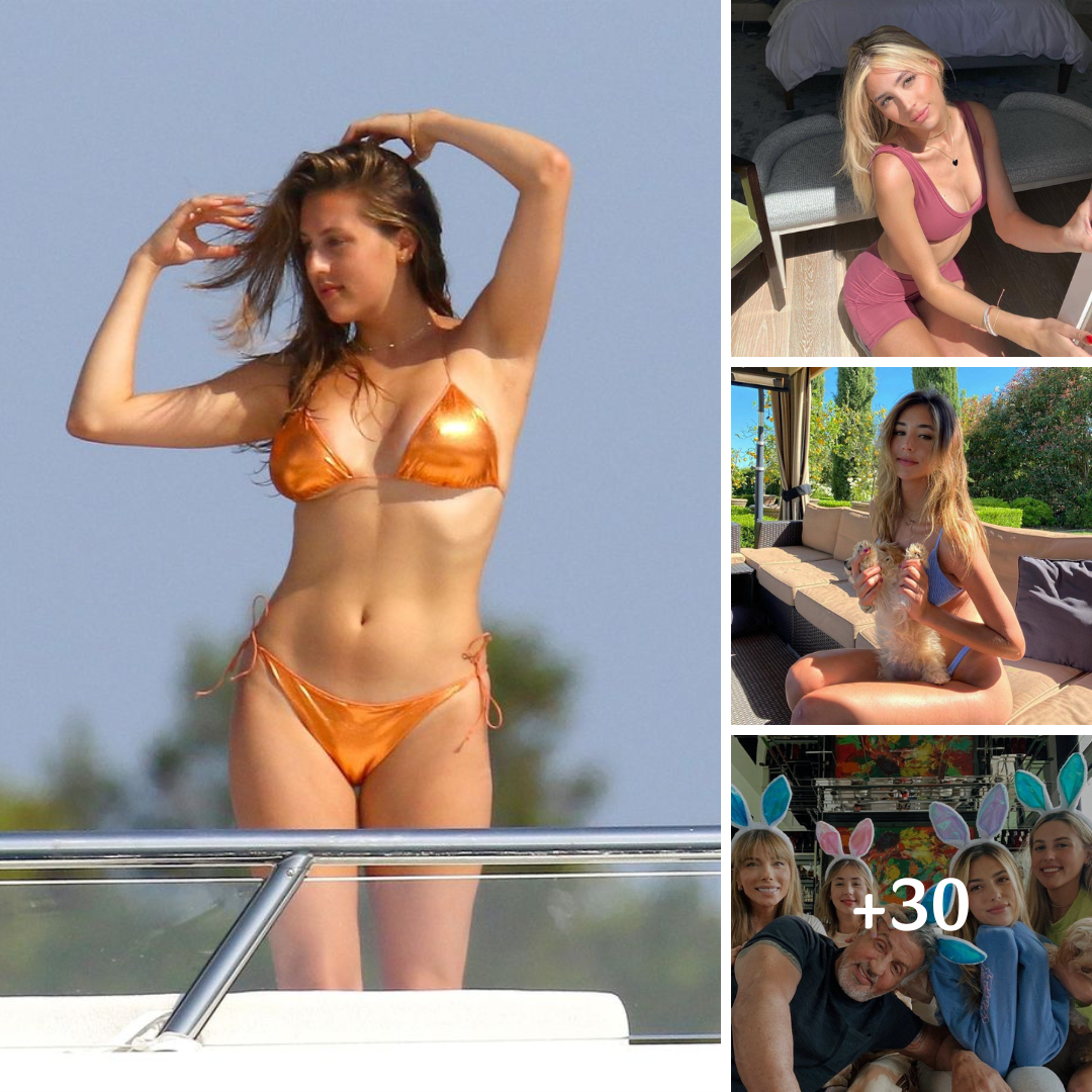 Sylvester Stallone’s 20-Year-Old Daughter Spills Out Of Her Bikini!