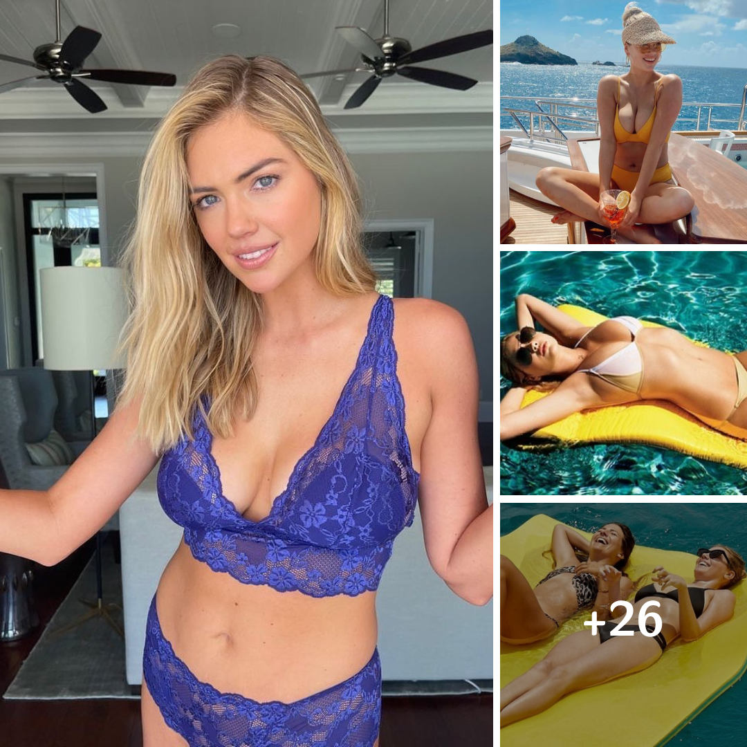 Kate Upton Arches Back In Bikini Sunbathe With Swimming Pool Surprise