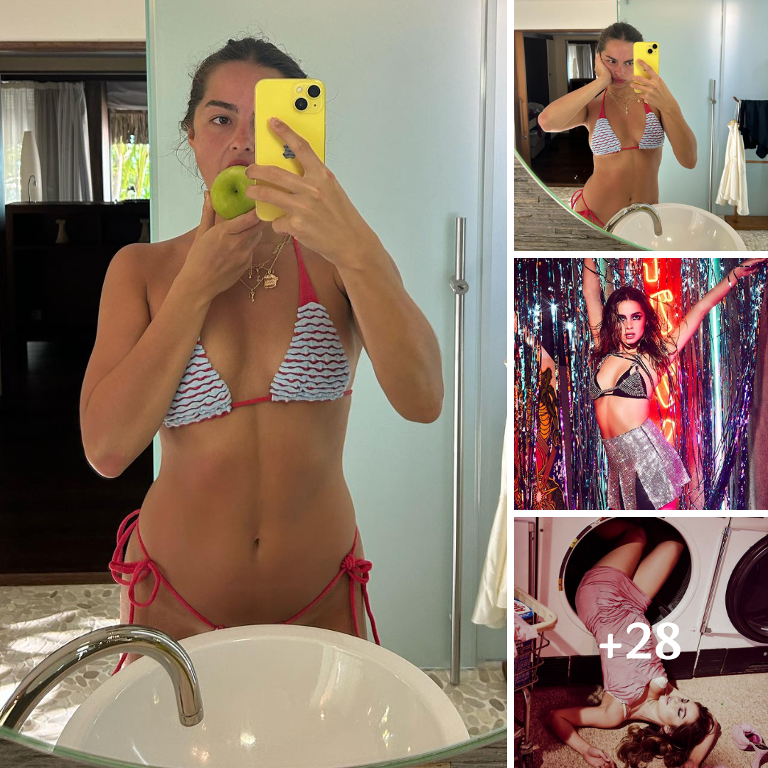 TikTok Star Addison Rae In Red Bikini Says ‘An Apple A Day…’