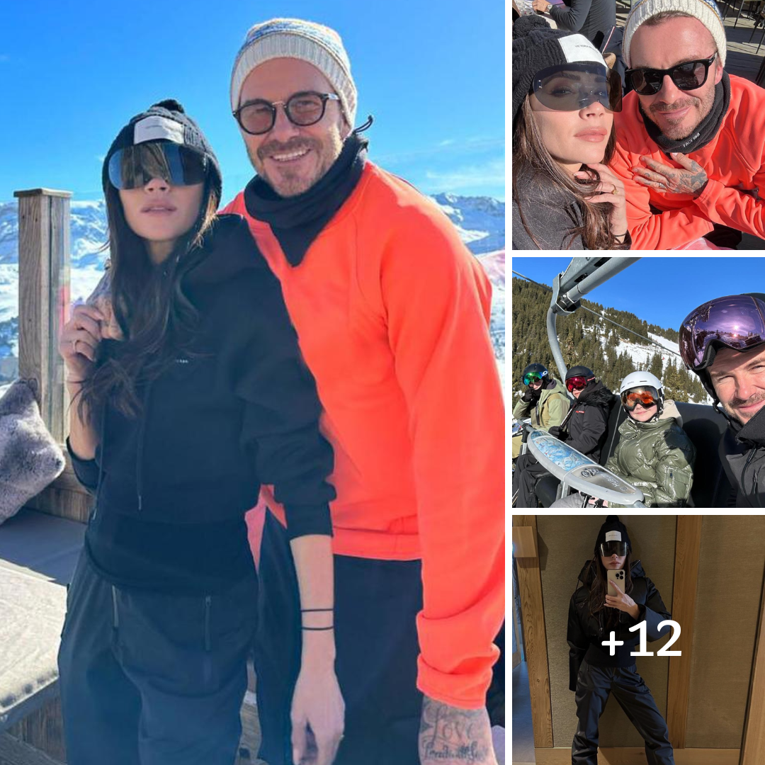 Victoria and David Beckham whisk kids Harper and Cruz off on skiing trip