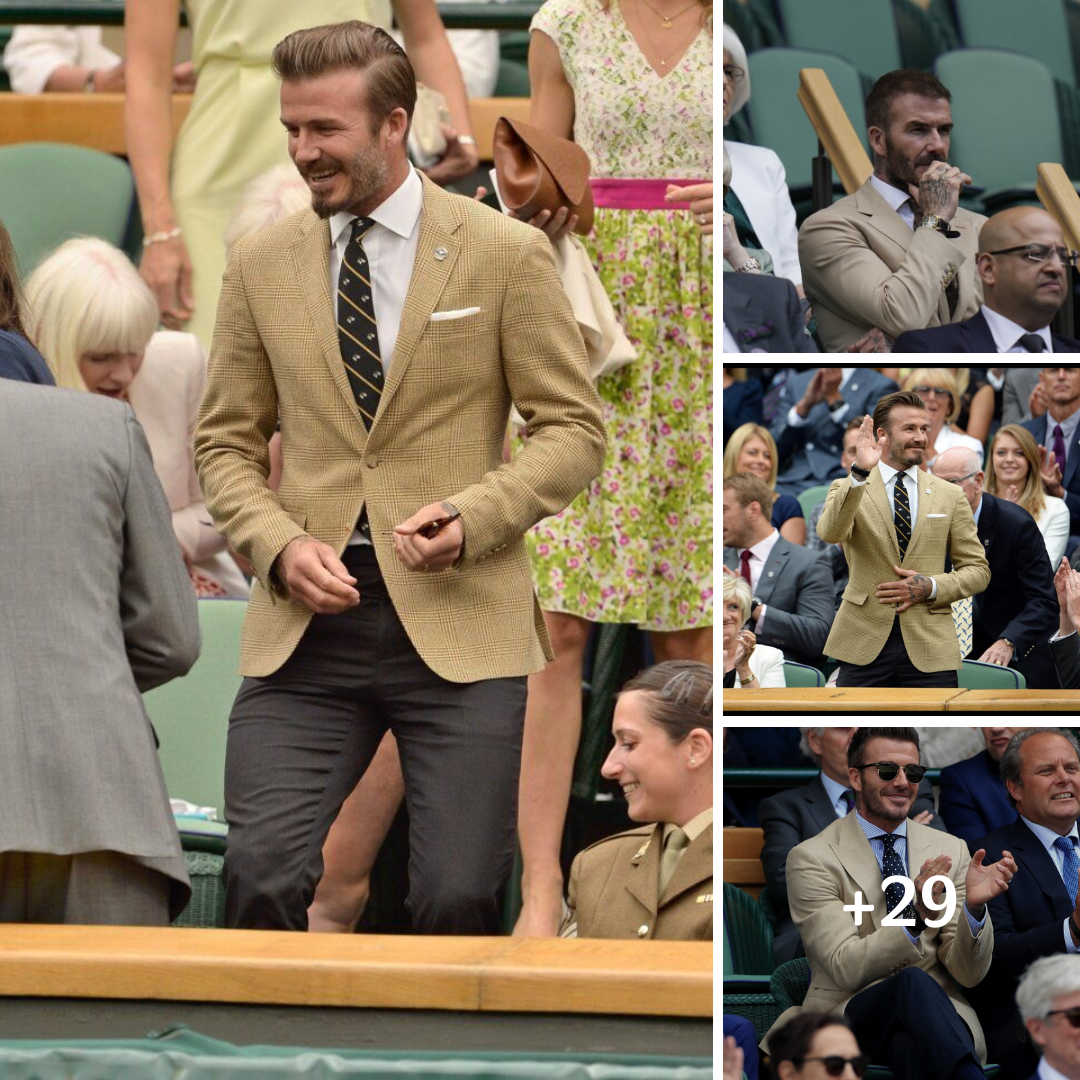 David Beckham sits in Royal Box at Wimbledon a day after Princess Kate made an appearance