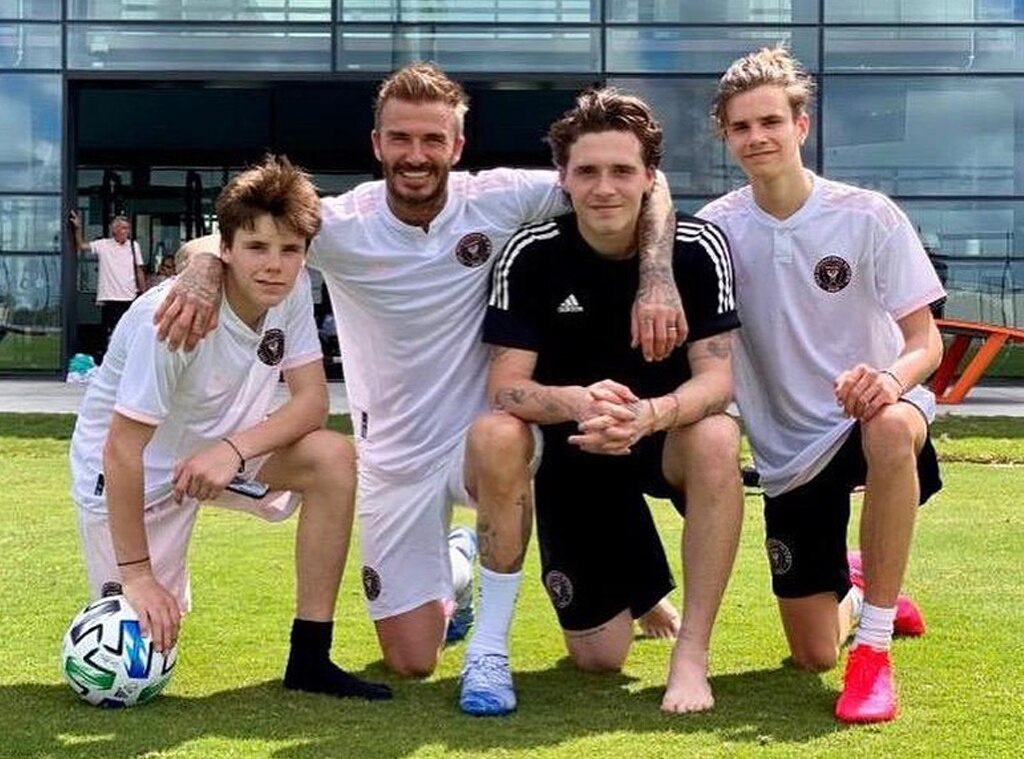 David Beckham, Brooklyn Beckham, Romeo Beckham, Cruz Beckham