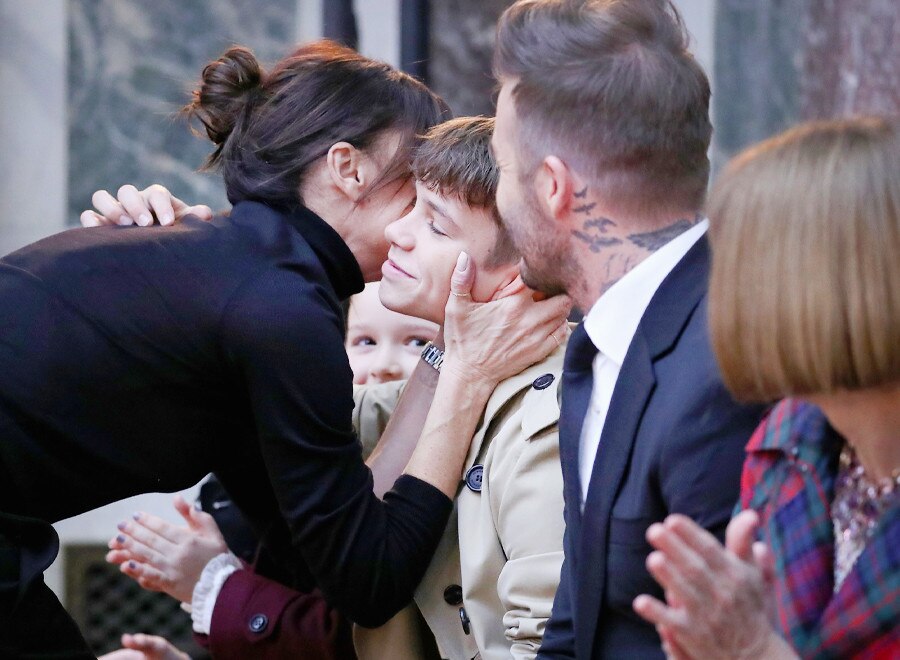 ESC: Victoria Beckham, Harper Beckham, Cruz Beckham and David Beckham