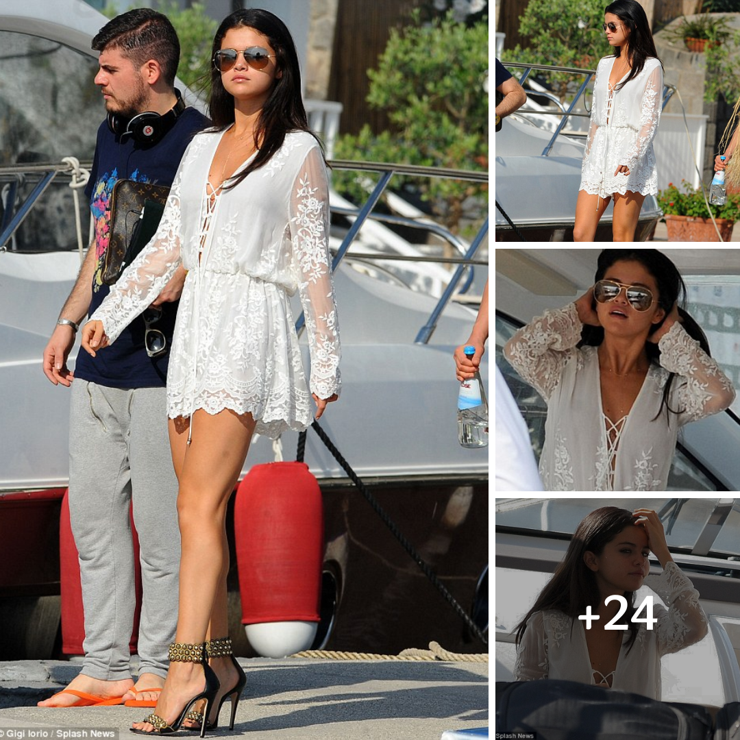 Selena Gomez looks shipshape as she boards Italian yacht