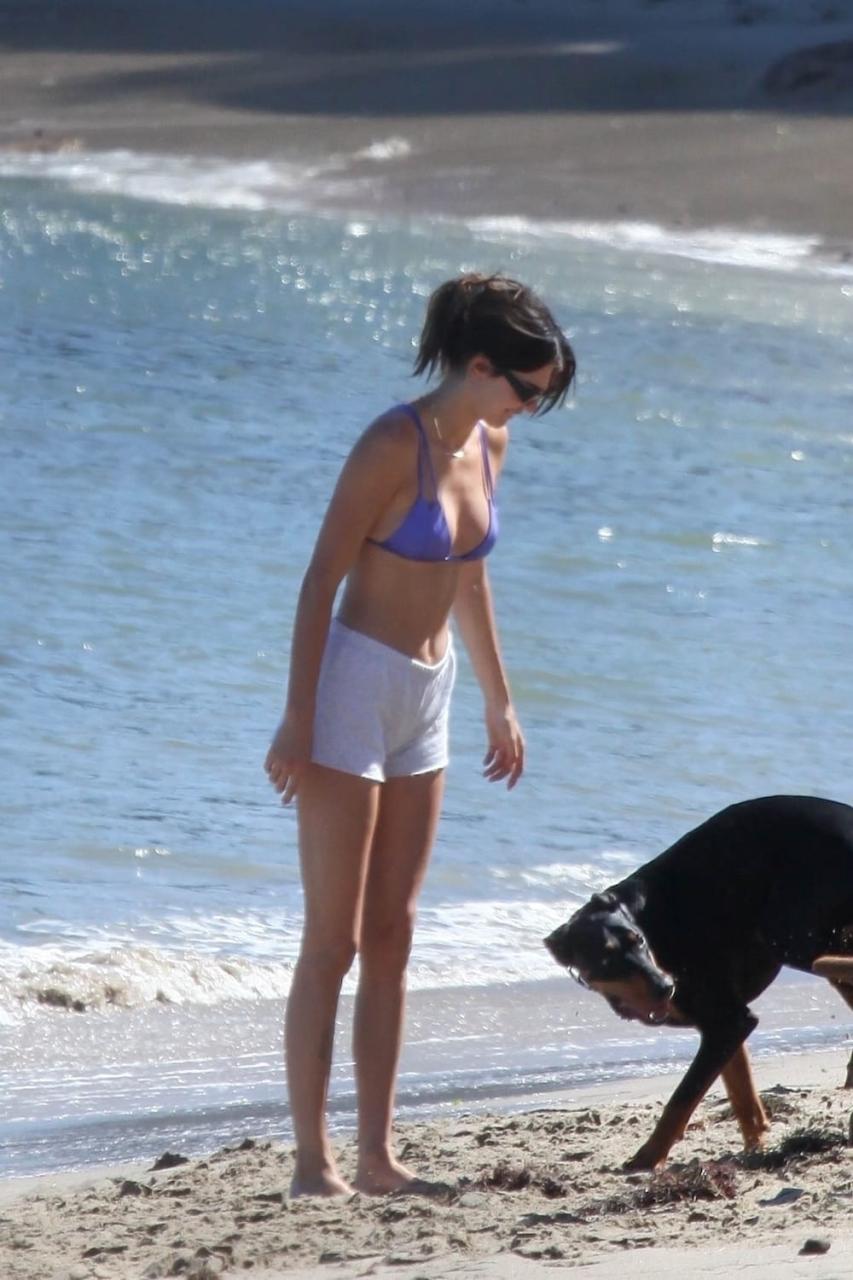 Stunning Kendall Jenner in a Skimpy Hot Blue Bikini at Malibu Beach 2023