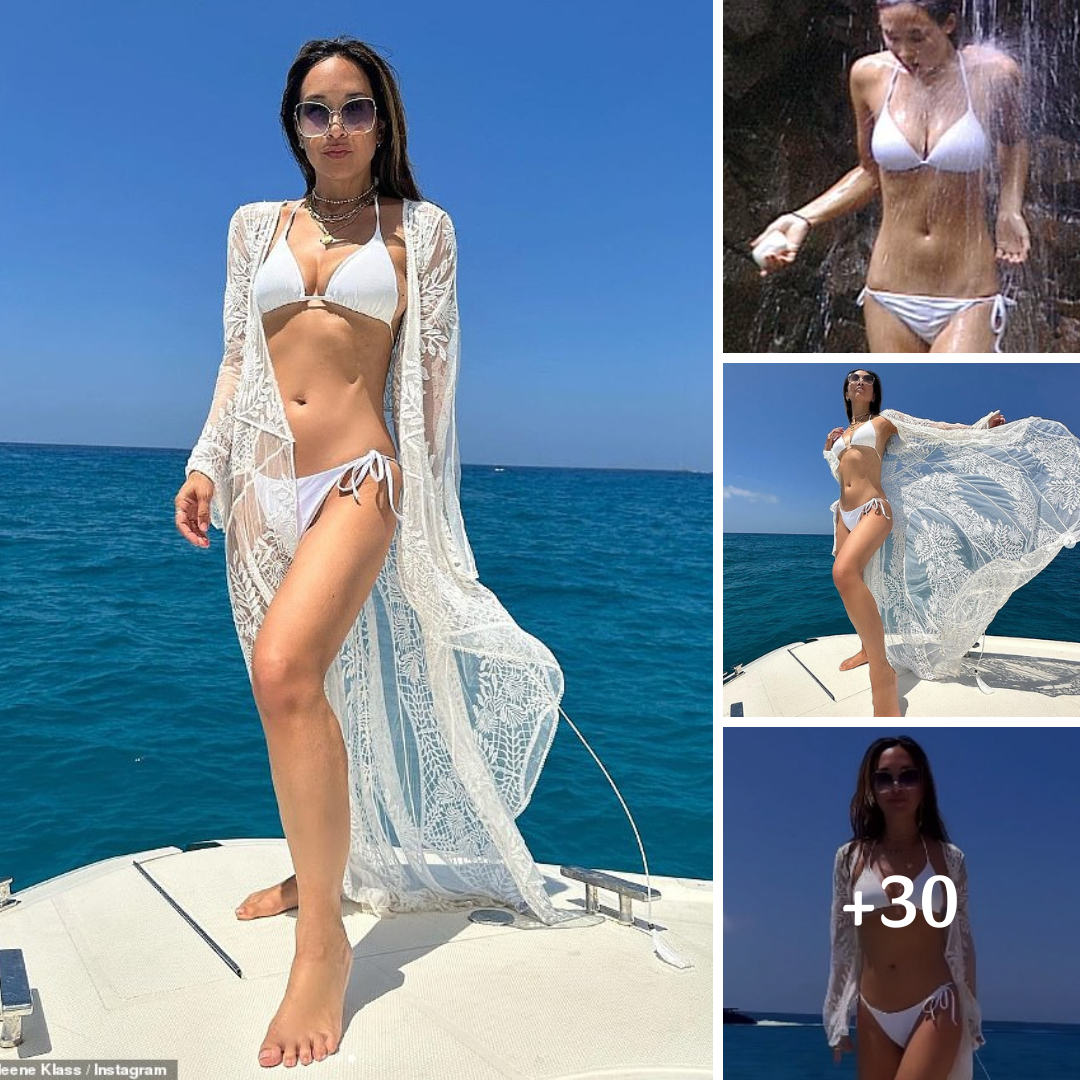 Myleene Klass shows off her incredible figure in THAT iconic white bikini as she enjoys a lavish boat trip with her family in Ibiza