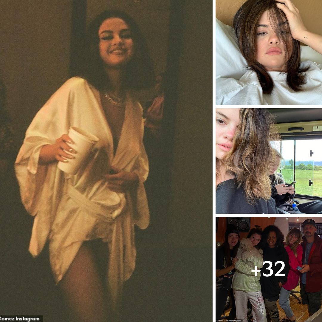 Selena Gomez poses for a sultry selfie in bed… as she shares photo dump on her Instagram