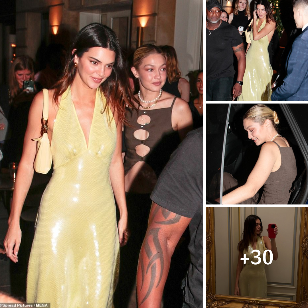 Kendall Jenner and Gigi Hadid ooze glam as they step out for dinner amid PFW with Travis Scott