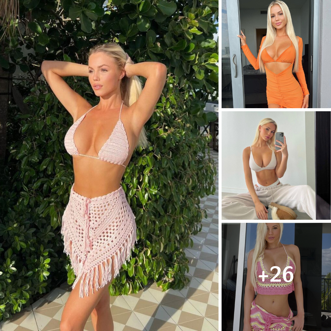 KT Lordahl Flaunts Her Assets In Crochet Bikini Top