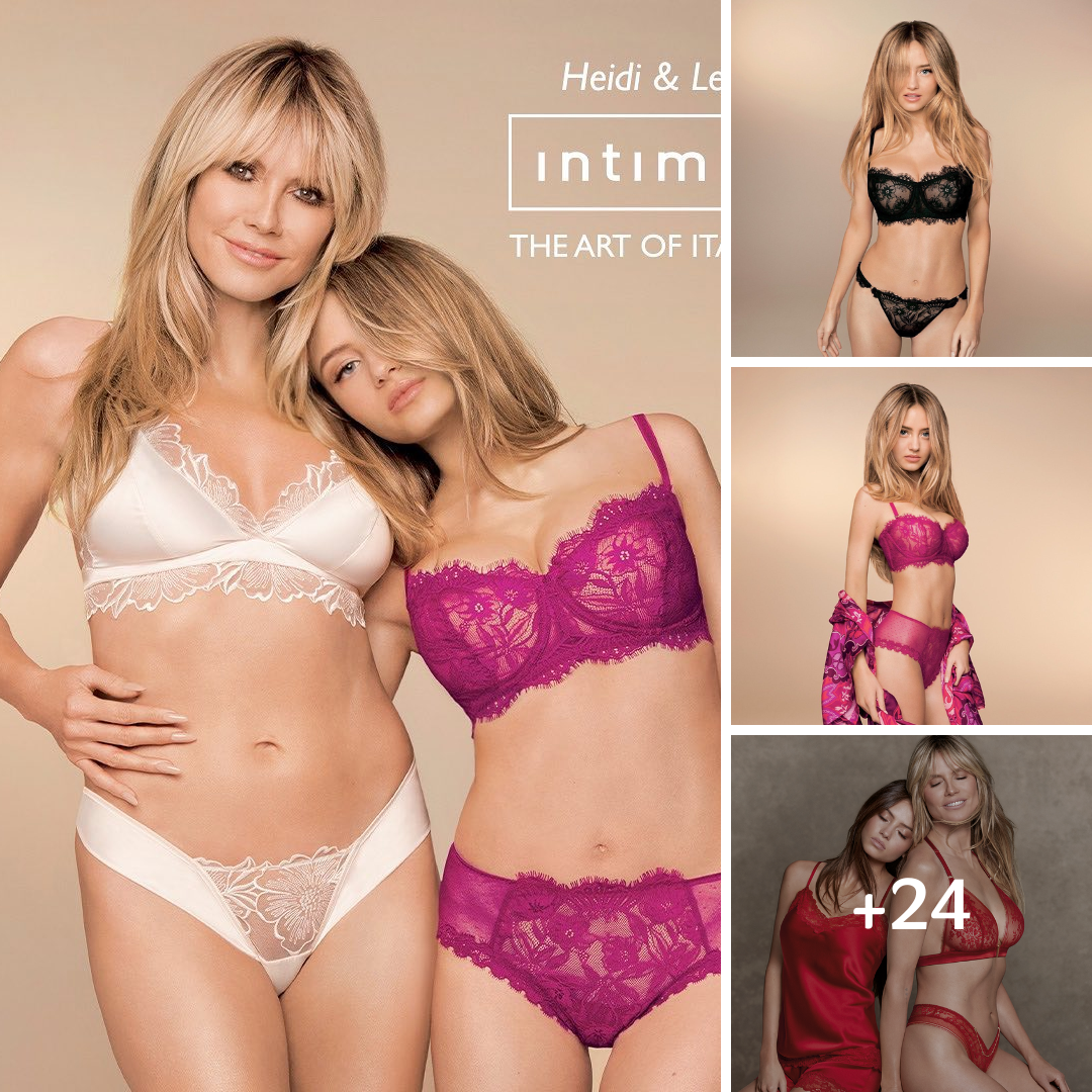 Leni Klum and Mom Heidi Klum TWIN In New Lacy Lingerie Campaign