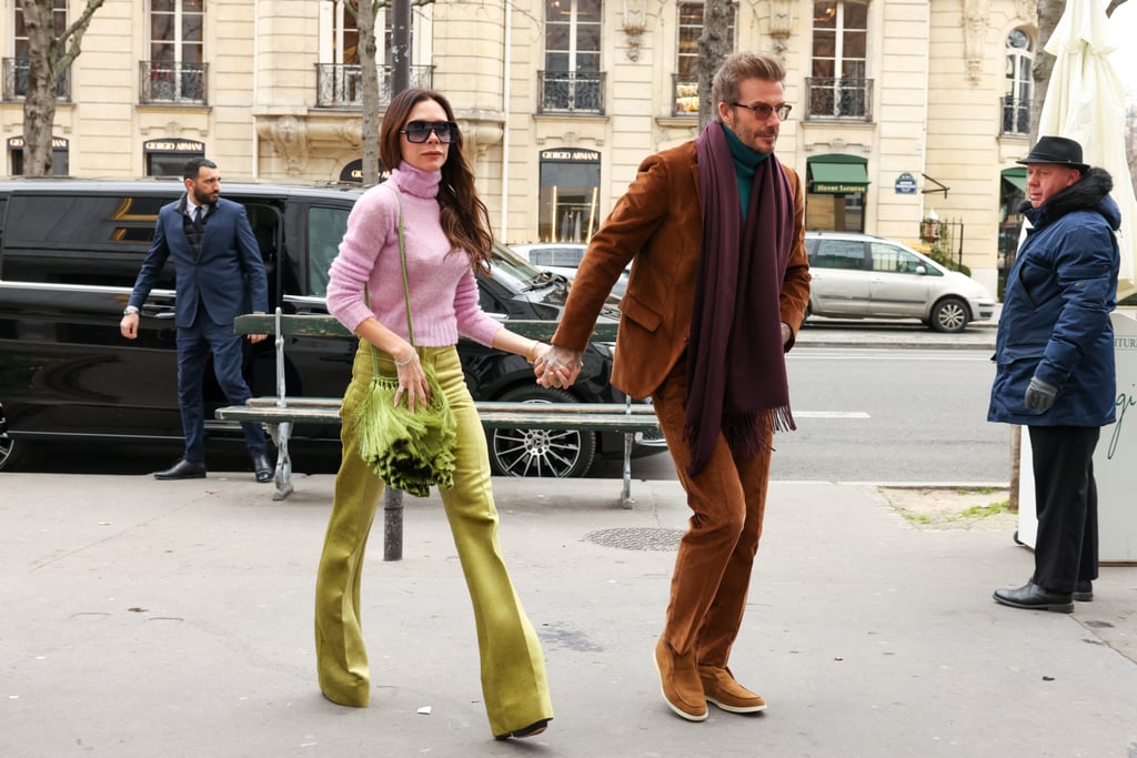 Victoria & David Beckham Share PDA During Paris Fashion Week