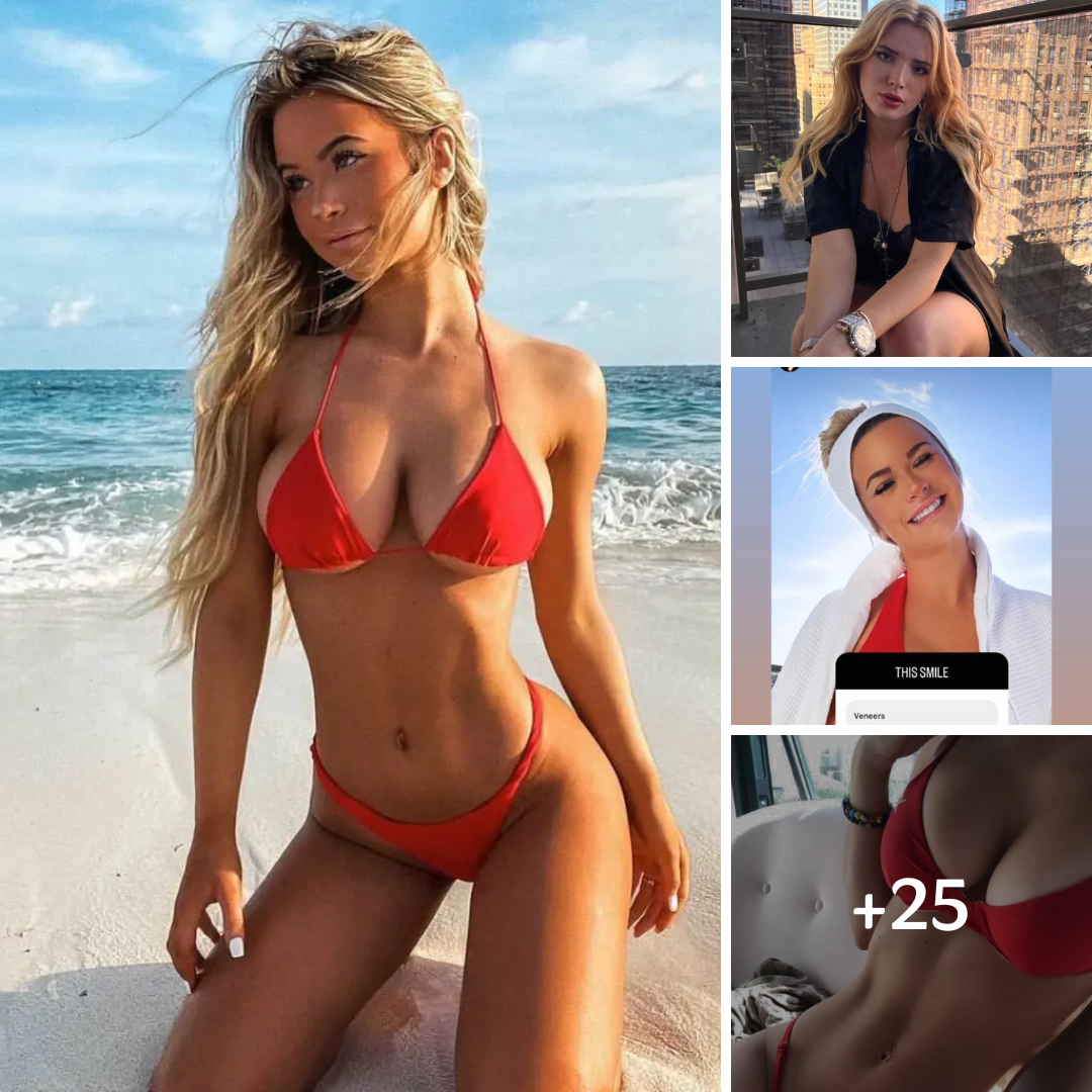 Emily Elizabeth Teases ‘Crazy New Content’ In Her Red Hot Bikini