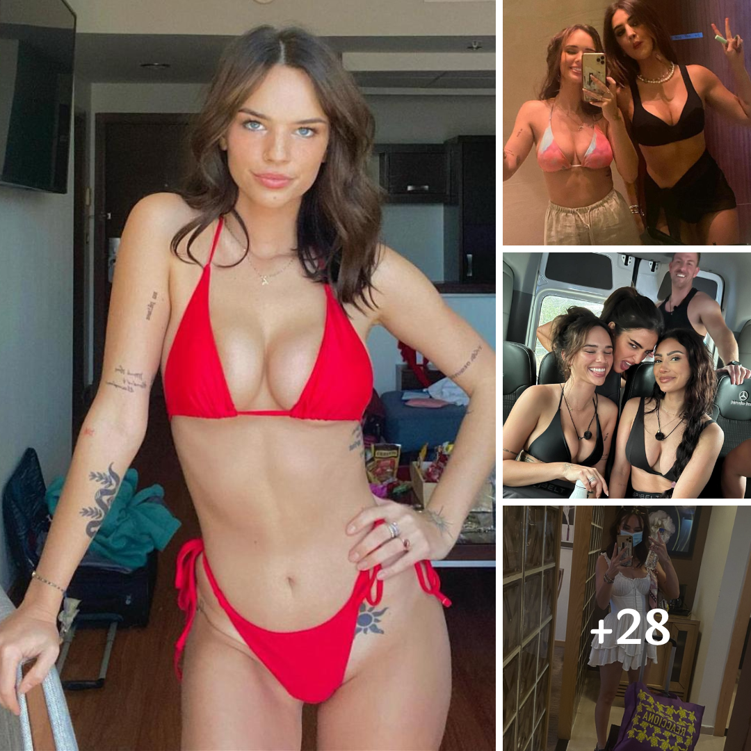 Abbey Humphreys Smolders In Her Red Drawstring Bikini