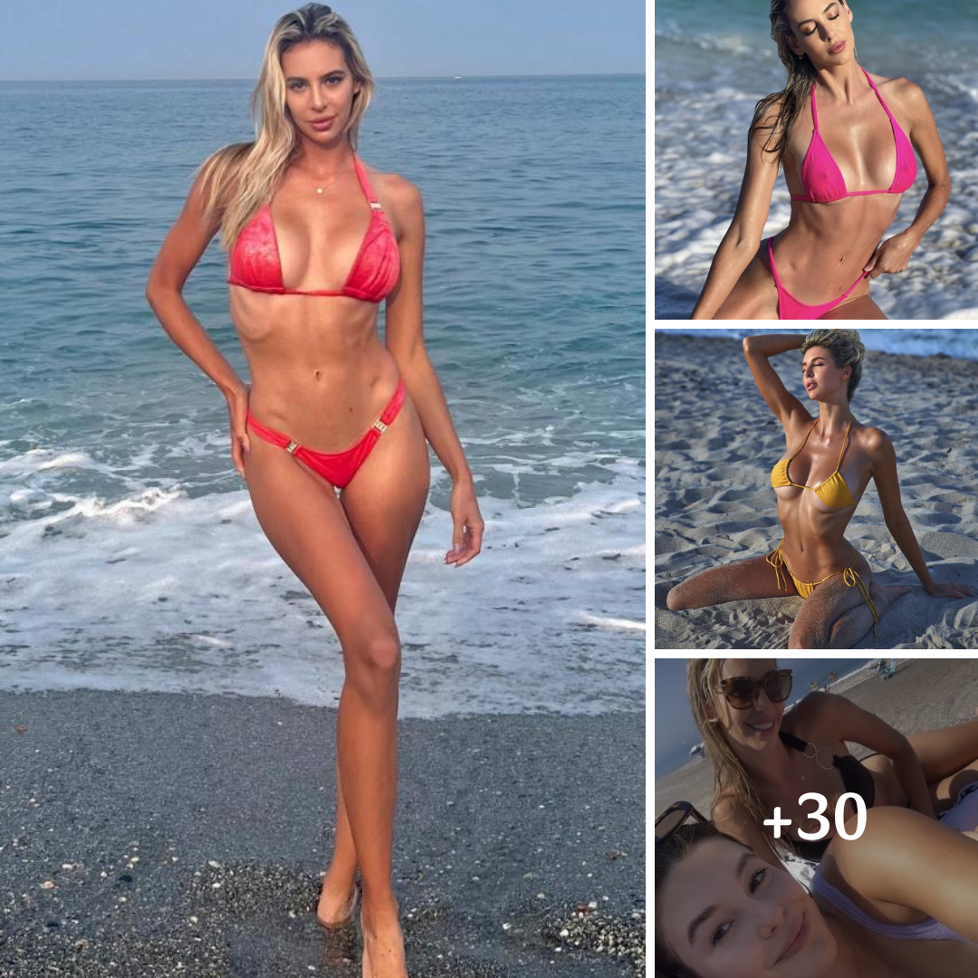 Paige Spiranac rival Bri Teresi shows off ‘sizzling’ bikini body in tiny red outfit as fans tell her she’s ‘not real’