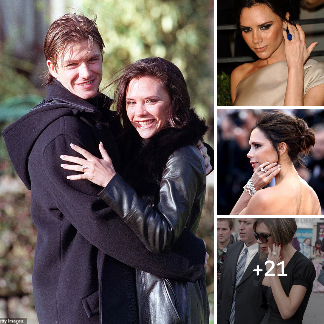 Bling it like the Beckhams! Over 24 years of marriage, Victoria has worn 15 engagement rings – worth £30 million