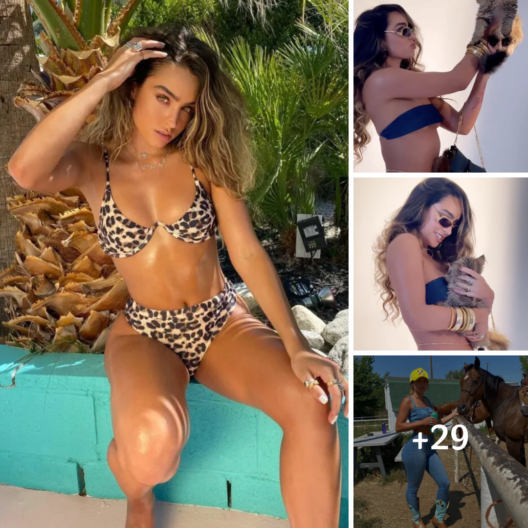 Sommer Ray In Her Tiny Ripped Denim Bikini Introduces Her New Cat!