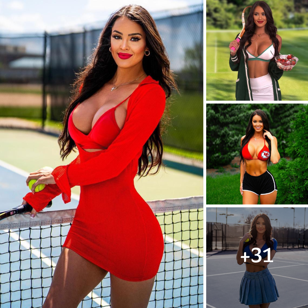 Rachel Stuhlmann dubbed the ‘best looking athlete on earth’ as sexy tennis influencer sends fans wild in low-cut top