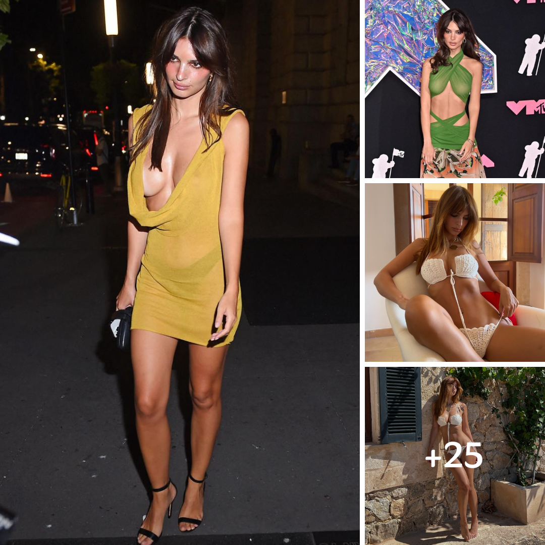 Emily Ratajkowski Almost Suffers A Wardrobe Malfunction In Her Sheer Cut-Out Top