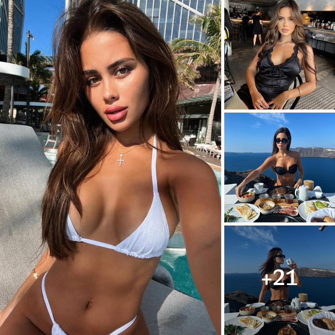 Tarsha Whitmore In Skimpy Bikini Enjoys Greek Terrace Breakfast