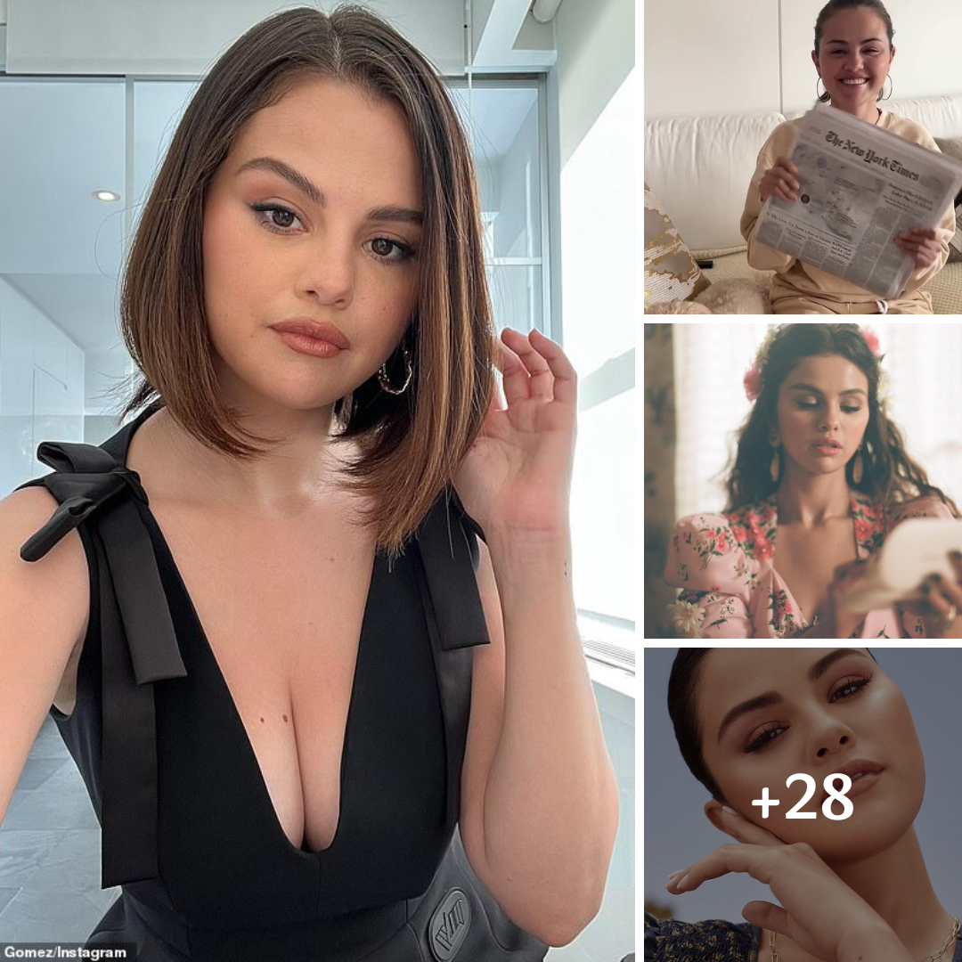 Selena Gomez shows off cleavage in plunging Louis Vuitton top… as she promotes Hotel Transylvania