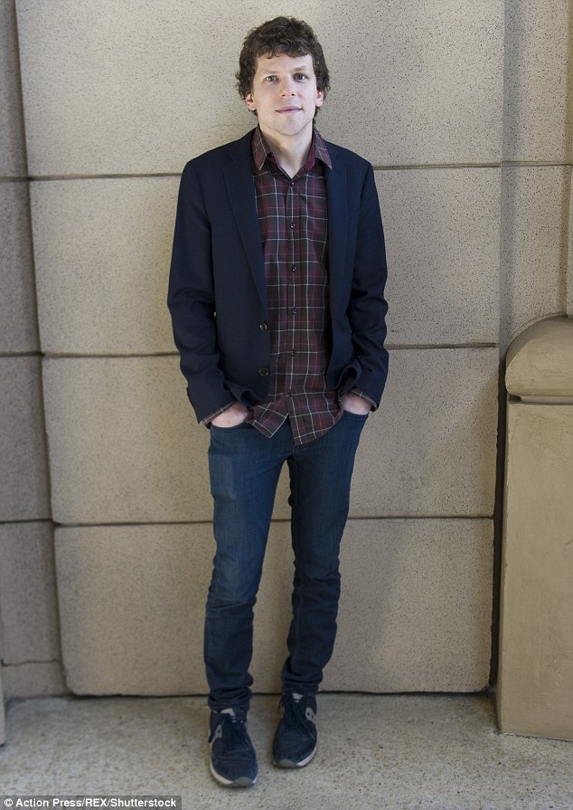 All-star cast: Jesse Eisenberg - who portrays Lex Luthor in the upcoming release - also attended the promotional event