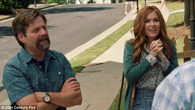 Ordinary: Isla’s husband in the movie is Zach Galifianakis as they play a run-of-the-mill suburban couple