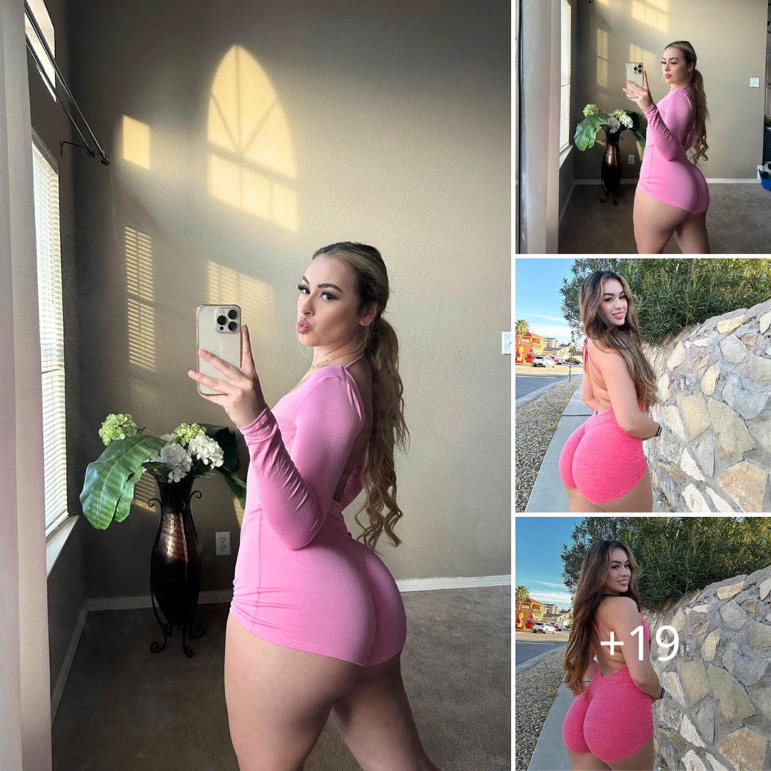 Cassie Marrufo Radiates Attractiveness with a Healthy Body in a Pink Outfit ‎