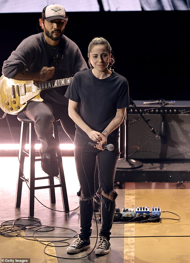 Touched: She received plenty of applause at the end of the performance, and appeared touched by the reaction