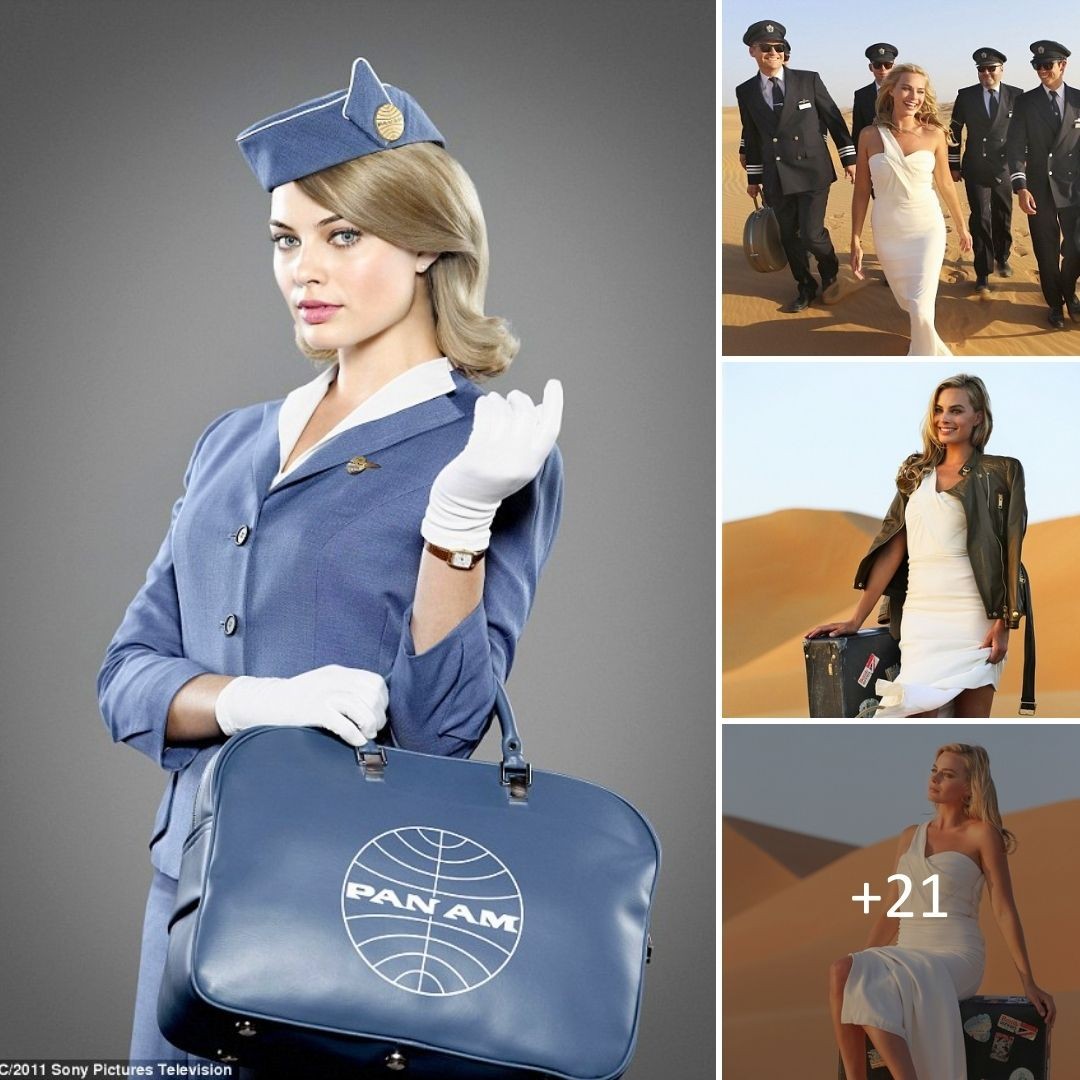 White Gown Elegance: Margot Robbie’s Sensational Desert Photoshoot in Abu Dhabi. ‎