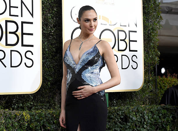 74th ANNUAL GOLDEN GLOBE AWARDS -- Pictured: Actress Gal Gadot arrives to the 74th Annual Golden Globe Awards held at the Beverly Hilton Hotel on...