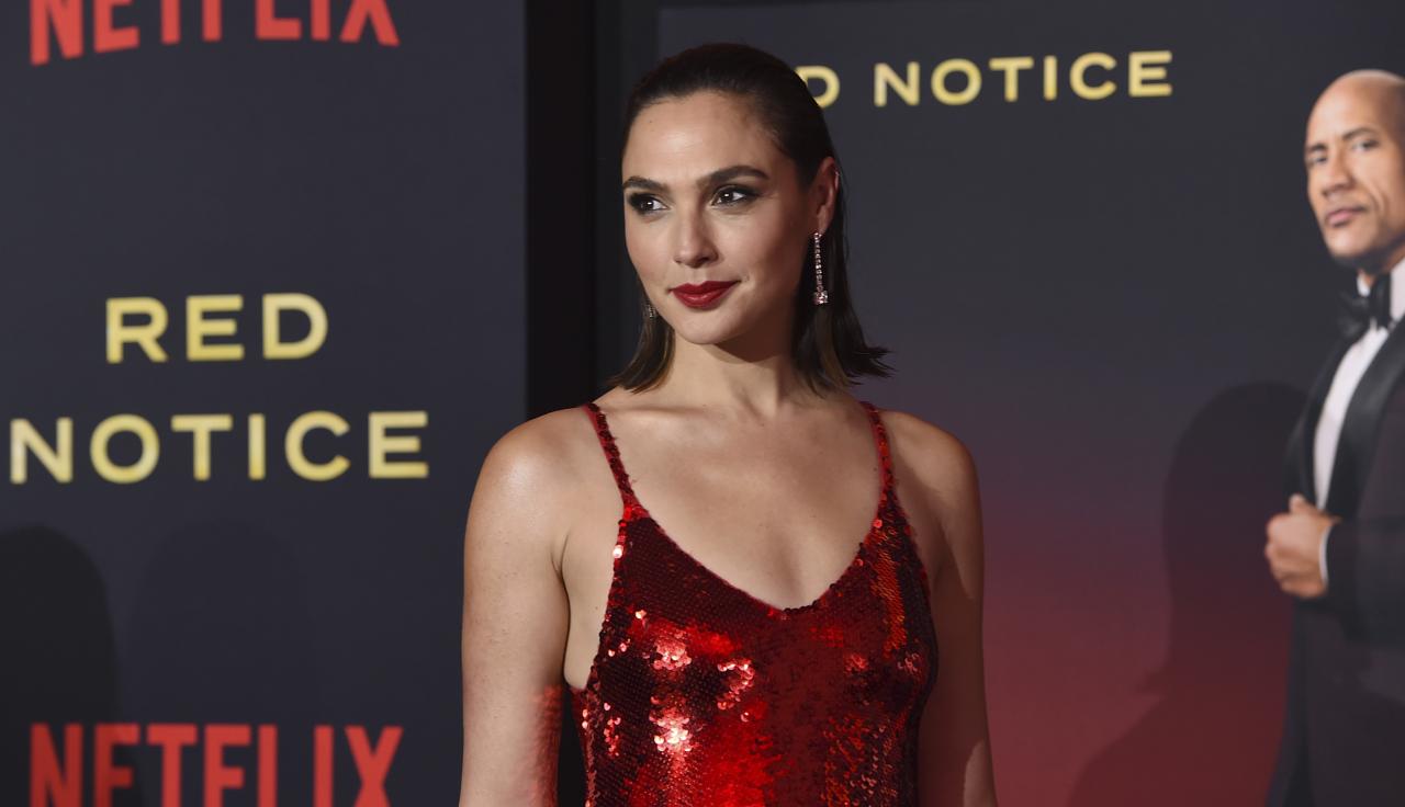 Gal Gadot Red Loewe Dress at 'Red Notice' Premiere: Photos, Details – WWD