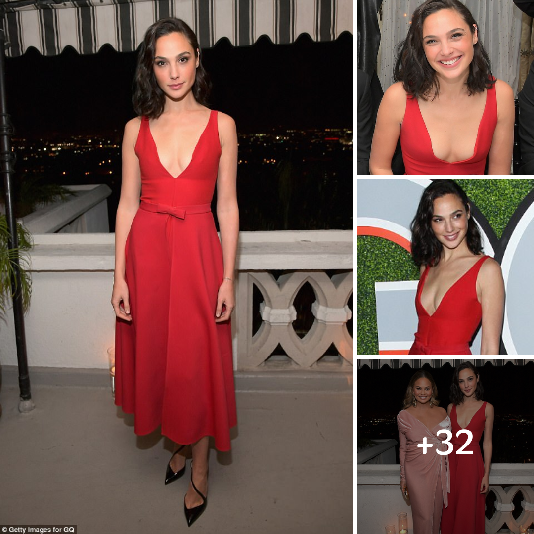 Gal Gadot looks sensational in red at GQ dinner in LA