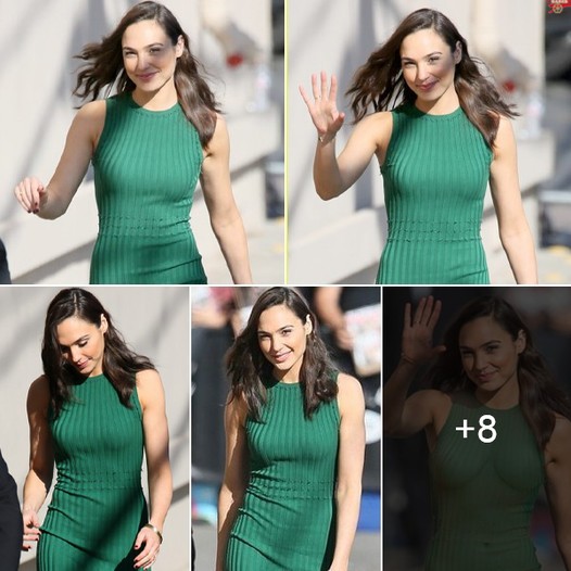 Gal Gadot In A Green Outfit Drove Fans Crazy As She Greeted Them On The Street ‎