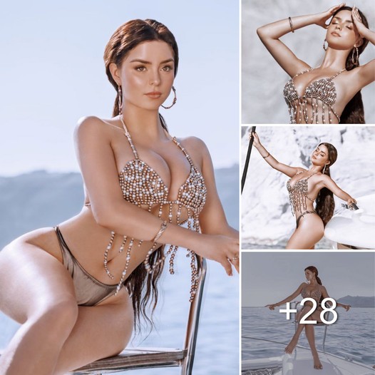 Demi Rose Shines as an Angelic Beauty in Beaded Swimsuit for FHM Magazine ‎