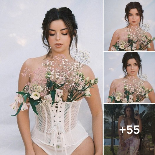 Demi Rose Stuns in a White Mesh Corset: A Mesmerizing Look for the Fashion Forward ‎