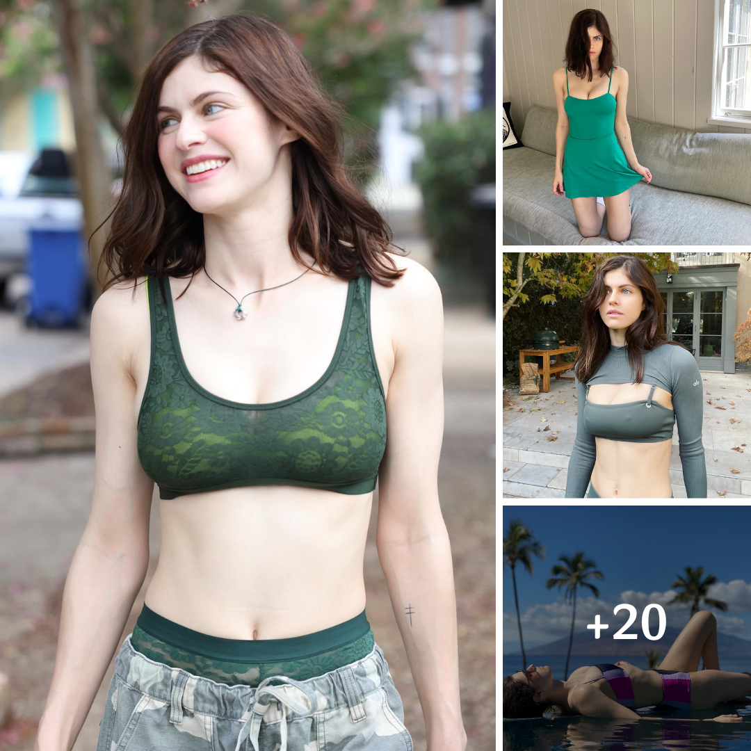 Alexandra Daddario Delivers Nip Show In Backyard Yoga Session